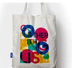 DTF print on a canvas tote bag